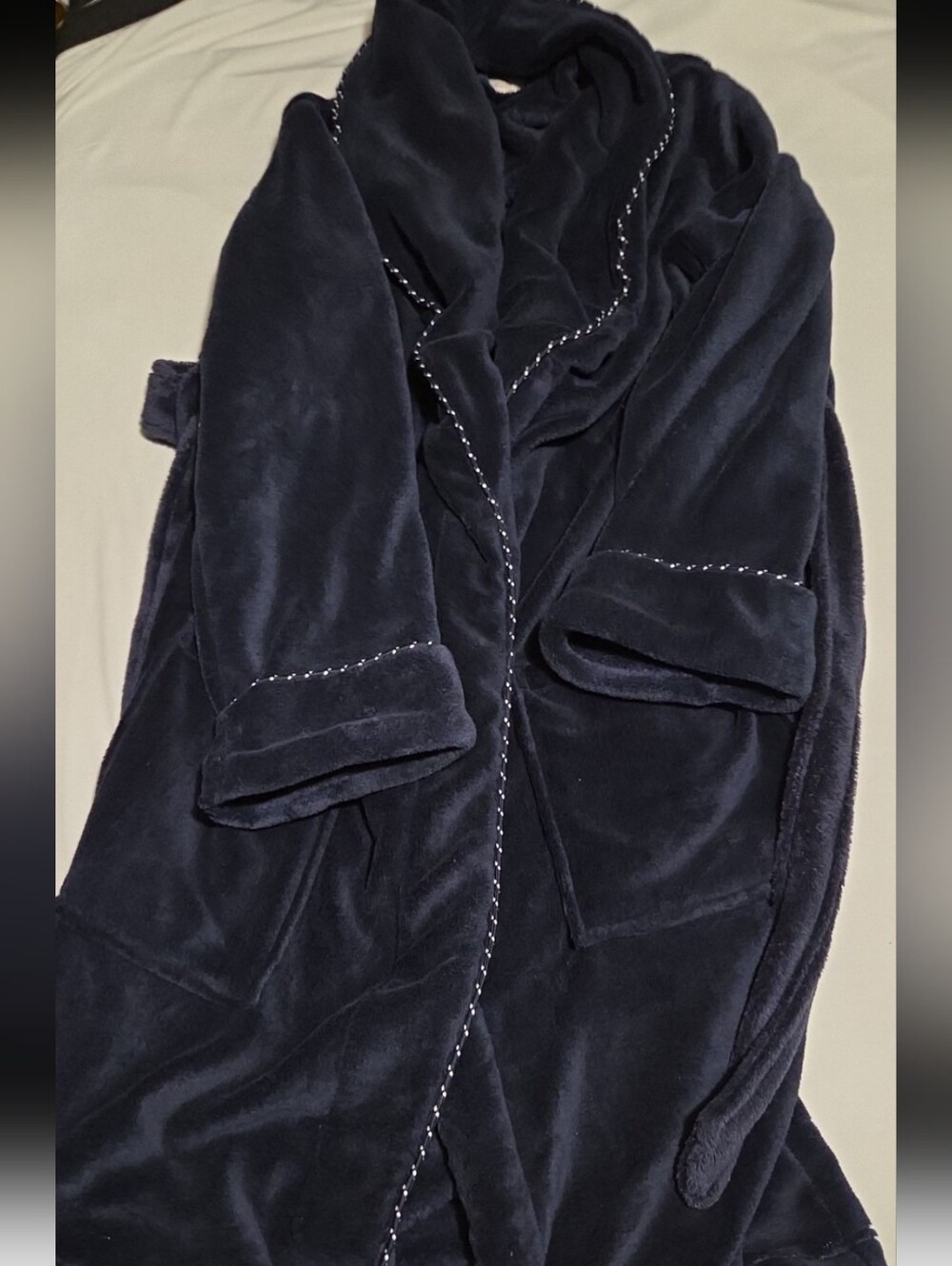Merona mens XL navy blue sleep robe #19